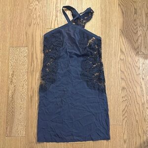 LA PERLA DRESS WOMEN S BLACK LACE HALTER